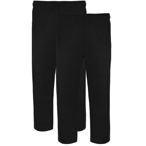 Bigdude 2er-Pack Pyjama Hose Schwarz