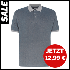  Zweifarbiges Poloshirt jetzt 12,99 €