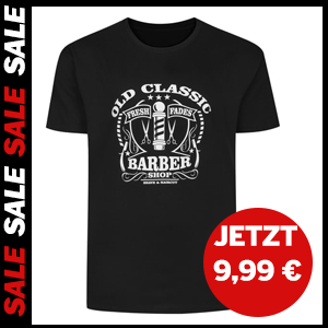 Old Classic Barber Shop Print T-Shirt jetzt für 9,99 €