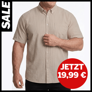 Gestreiftes Seersucker Kurzarmhemd für 19,99 €