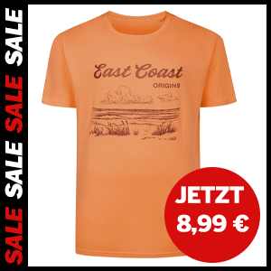 Aprikosenfarbenes T-Shirt mit Aufdruck jetzt 8,99 €