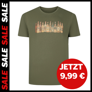 T-Shirt mit Bierflaschen-Print fur 9,99 €