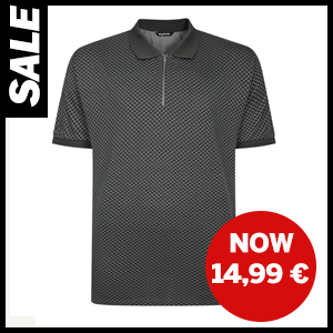 Zipped Geometric Polo Shirt für 14,99 €