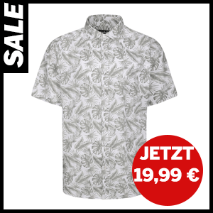 Kurzarmhemd mit Blattmuster – jetzt 19,99 €