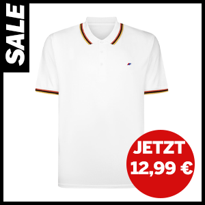 Weißes Poloshirt jetzt für 12,99 €