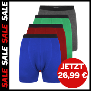 4er-Pack Jersey Boxershorts für 26,99 €