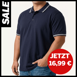 Kontrast Poloshirt für 16,99 €