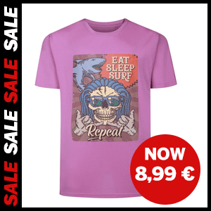 Eat Sleep Surf Repeat Print T-Shirt jetzt für 8,99 €